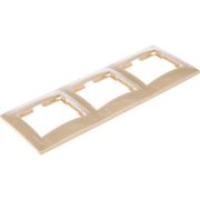 Рамка 3-м КВАРТА РГ-3-ККм горизонт. крем. GENERICA EMK30-K33-DM