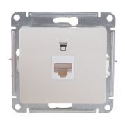 Розетка компьютерная 1-м СП Glossa RJ45 кат.5E механизм беж. SE GSL000281K