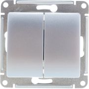 Выключатель 2-кл. СП Glossa 10А IP20 (сх. 5) 10AX механизм алюм. SE GSL000351