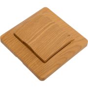 Розетка 1-м СП Glossa 16А IP20 с заземл. защ. шторки с крышкой в сборе дерево дуб SE GSL000546