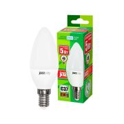 Лампа светодиодная PLED-ECO 5Вт C37 свеча матовая 4000К нейтр. бел. E14 400лм 230В 50Гц JazzWay 1036865A