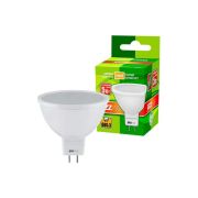 Лампа светодиодная PLED-ECO 5Вт JCDR MR16 рефлектор матовая 3000К тепл. бел. GU5.3 400лм 230В 50Гц JazzWay 1037077A