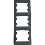 Рамка 3-м Glossa вертикал. антрацит SE GSL000707