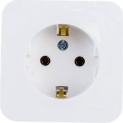 Розетка 1-м ОП Blanca 16А IP20 250В с заземл. без защ. шторок бел. SE BLNRA010101