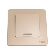 Выключатель 1-кл. СП Blanca 10А IP20 (сх. 1) 250В с подсветкой титан SE BLNVS010114