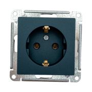 Розетка 1-м СП AtlasDesign 16А IP20 с заземл. механизм изумруд SE ATN000843