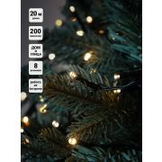 Гирлянда светодиодная «Нить» LD200-GWW-BO 20м 200LED тепл. бел. уличная 8 режимов элементы питания 3хAA SHLights 4690601045461