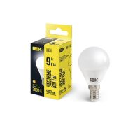 Лампа светодиодная G45 9Вт шар 3000К E14 230В IEK LLE-G45-9-230-30-E14