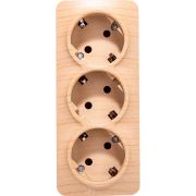 Розетка 3-м ОП 16А IP20 с заземл. сосна IONICH 1440