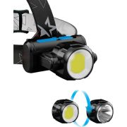 Фонарь аккумуляторный налобный XPE 3Вт COB 5Вт аккум. LI-on 1.2А.ч ЗУ Micro USB КОСМОС KOCH5WLi-On