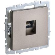 Розетка компьютерная СП RJ45 кат.5E BRITE РК10-БрШ механизм шампань IEK BR-K10-1-K37