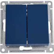 Переключатель 2-кл. AtlasDesign (сх. 6/2) 10AX механизм аквамарин SE ATN001165