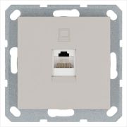 Розетка компьютерная 1-м RJ45 IP20 кат. 5E механизм тауп Jasmart G6105T