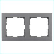 Рамка 2-м G-Classic алюм. Jasmart G1002S