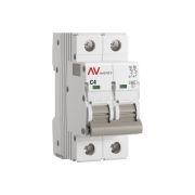Выключатель автоматический модульный 2п C 4А 6кА AV-6 AVERES EKF mcb6-2-04C-av