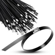 Хомут кабельный 7.9х500 сталь ANSI 304 с покрытием TOKOV ELECTRIC TKE-HM304-7.9-500-C/100